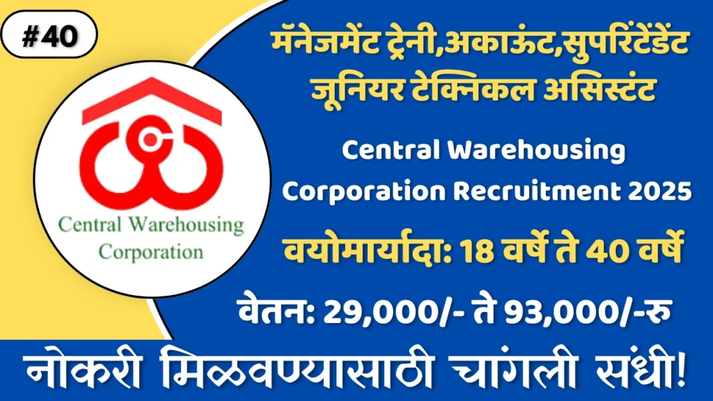 Central Warehousing Corporation Recruitment 2025:  Thumbnail