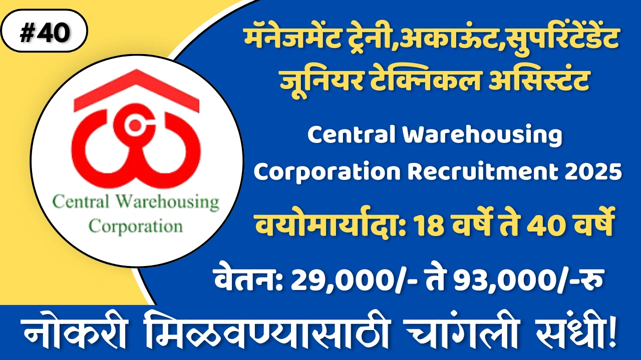 Central Warehousing Corporation Recruitment 2025: Thumbnail